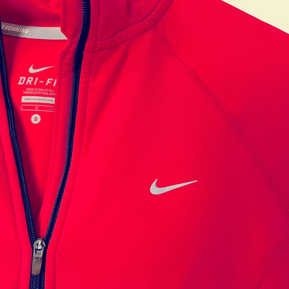 NIKE DRI FIT WORKOUT NEON QUARTER ZIP JACKET